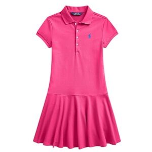 Polo Ralph Lauren Stretch Mesh Polo Dress in Pink | MEDIUM 8/10 NWT